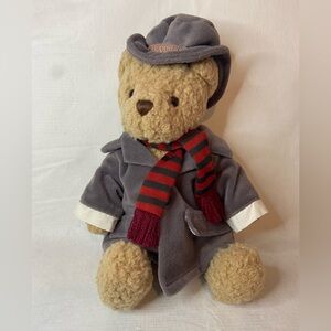 Vintage 12" GUND Holiday Bear Teddy Bear #8831 Christmas Caroler Velvet Coat Hat